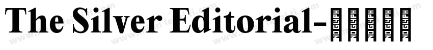 The Silver Editorial字体转换